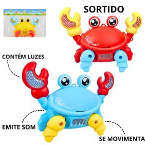 Caranguejo Fujão Musical e Luminoso com Movimento - Brinquedo Infantil