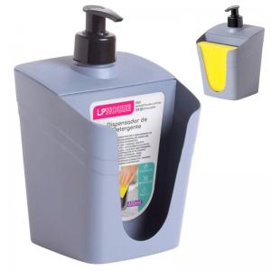Dispensador Detergente Bucha 610Ml Cinza Cozinha