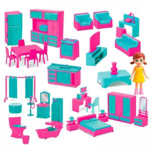 Kit Casinha Completa Judy com Boneca, Brinquedo Educativo