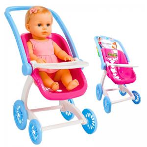 Carrinho de Boneca Comfort Baby Rosa - Samba Toys