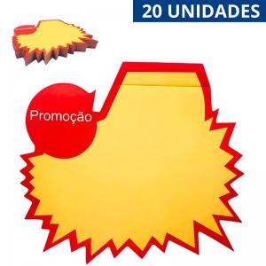 Cartaz Promoção Amarelo Splash 20X22Cm 20 Unidades