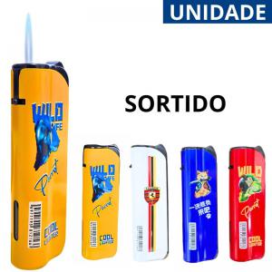 Isqueiro Maçarico Grande Sortido Recarregável