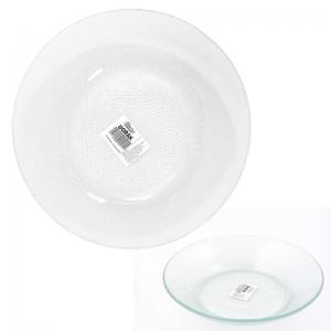 Prato Fundo Vidro Transparente 22Cm Elegante