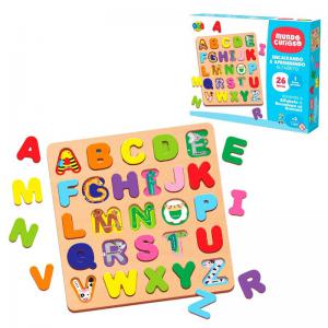Jogo Educativo Encaixe Alfabeto 26 Peças Infantil
