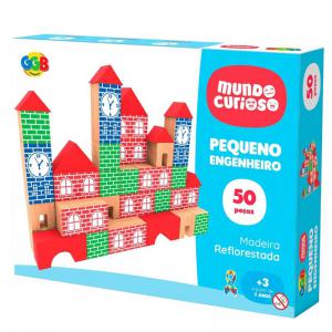 Bloco Montar Educativo Pequeno Engenheiro 50 Peças