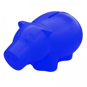 Cofre Porco Azul Pequeno Infantil Economia Presente