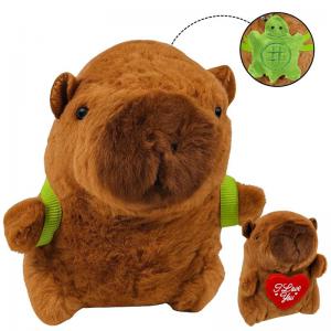 Chaveiro Pelúcia Capivara 12Cm Frase Amor Presente Criativo