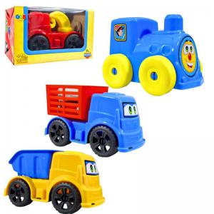 Caminhão Mini Frota Infantil Colorido Brinquedo Plástico