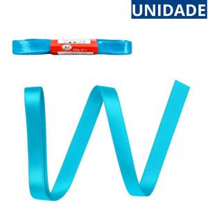 Fita Cetim Azul Turquesa 10Mmx10M Decoração