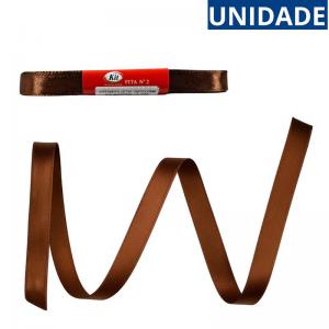 Fita de Cetim Marrom 10Mmx10M Kit Decorativo
