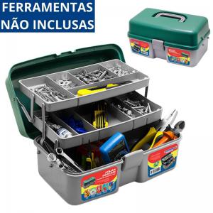 Maleta Organizadora Plástica Arqplast 2 Bandejas Colorida