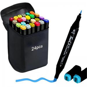 Canetinha Touch Dupla Ponta 24 Cores com Estojo