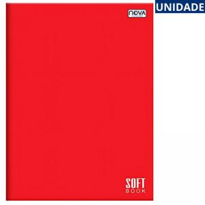 Caderno Brochurão Soft Vermelho 80 Folhas - Escolar