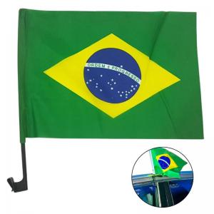 Bandeira Brasil Carro Tecido 28X33Cm Eventos