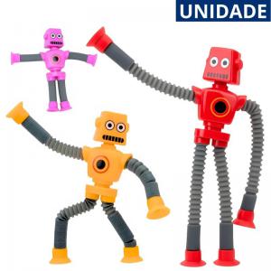 Robô Maluco Flexível Plástico Brinquedo Infantil
