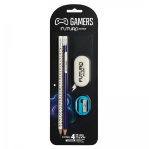 Kit Escolar Gamers Futuro 4 Peças - Estudante