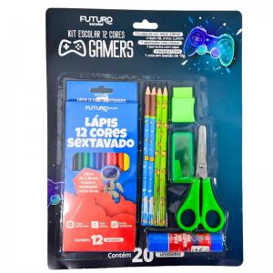 Kit Escolar Gamer Completo 20 Peças - Futuro