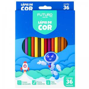 Lápis de Cor Reciclado 36 Cores Sextavado Futuro