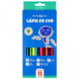 Lápis de Cor Futuro Escolar 12 Cores Sextavado