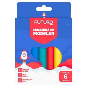 Massinha de Modelar Acrilex 6 Cores 60G Infantil