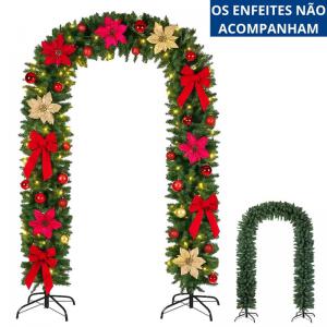 Portalarco Natalino Verde 265Cm Decorativo Fartex
