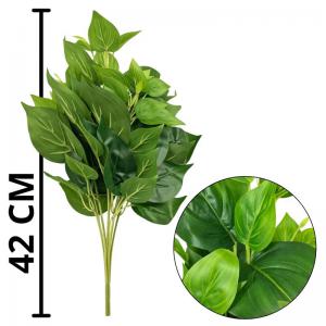 Planta Jiboia Artificial Decorativa 42Cm, Verde, Ideal para Decoração Interna