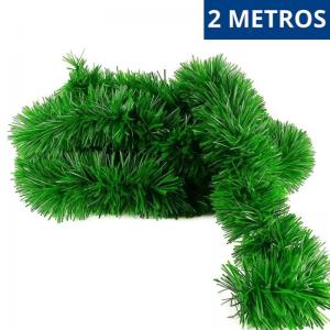 Festão Natalino Verde Decorativo 2 Metros