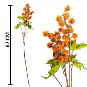 Haste Celosia Artificial Dupla 68Cm Decoração