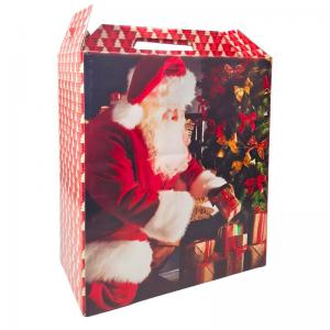 Caixa para Cesta de Natal Decorativa Verde 40X37X20Cm