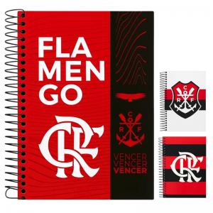 Caderno Espiral Flamengo Capa Dura 96 Folhas