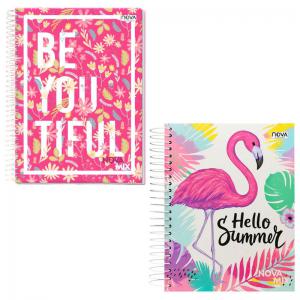 Caderno Feminino 20 Matérias Capa Dura 320 Folhas