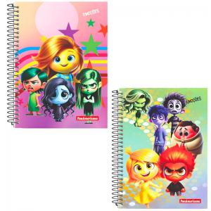 Caderno Espiral 12 Matérias Emoções Capa Dura com Bolsa