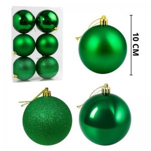 Bola de Natal Verde 100Mm Glitter Metálico