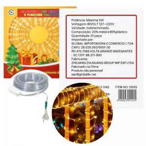 Pisca Natal Led Branco Quente 10M Bivolt Sequencial