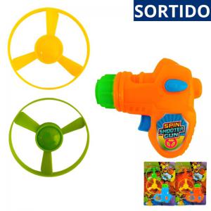 Pistola Lança Disco Plástico Infantil Dutetoys Colorida