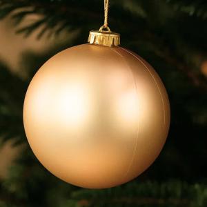 Bola de Natal Fosca Champanhe 150Mm Decoração Festiva