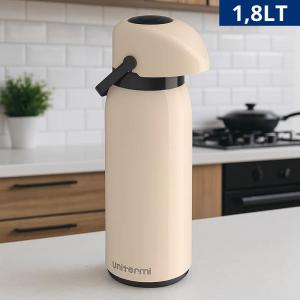 Garrafa Térmica Verona Bege 1.8L Unitermi Elegante