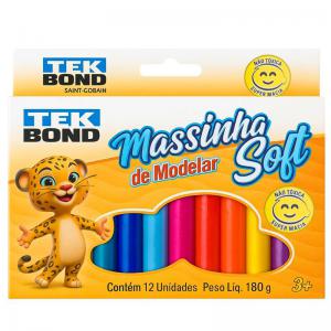 Massinha Modelar Soft Tek Bond 12 Cores 180G