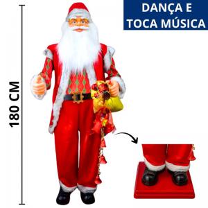 Papai Noel Musical Dançarino Bivolt 180Cm Natal