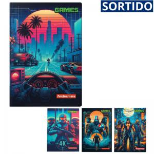 Caderno Gamer Capa Dura 80 Folhas Brochurão