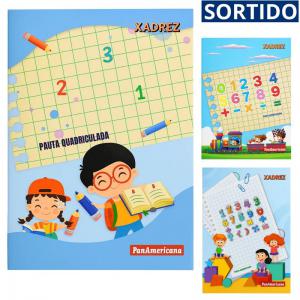 Caderno Brochurão Quadriculado Xadrez 48 Folhas - Panamericana