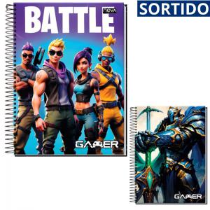 Caderno Gamer Espiral 20 Matérias Capa Dura