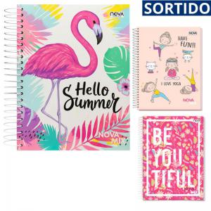 Caderno 12 Matérias Capa Dura Feminina Sortidos