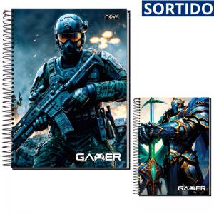 Caderno Gamer 10 Matérias Capa Dura com Bolsa