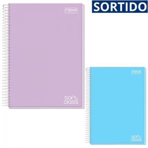 Caderno 10 Matérias Capa Dura Bolsa Adesivos