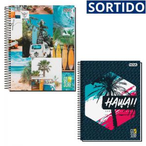 Caderno 15 Matérias Capa Dura Go Surf 240 Folhas