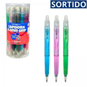 Lapiseira 0.5Mm Grip Cores Sortidas Kit Escolar 24 Unidades