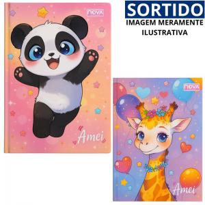 Caderno Brochura 96 Folhas "Amei" Capa Sortida