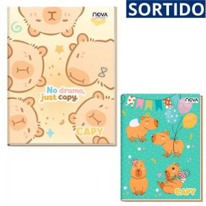 Caderno Brochura Capy 96 Folhas Decoração Divertida