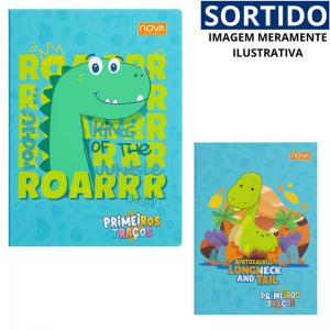 Caderno Infantil Capa Dura 60 Folhas Dinossauros